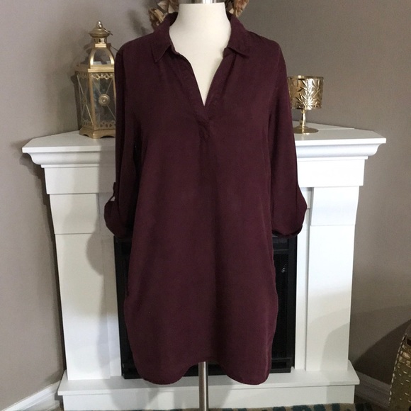 velvet tunic shirt